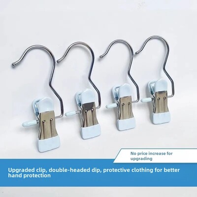 Clip cârlig de suspendare multifuncțional din oțel inoxidabil Cârlig metalic cu 3 caractere Cizme șosete Clip pentru șapcă Afișare Clip de probă Clip unică