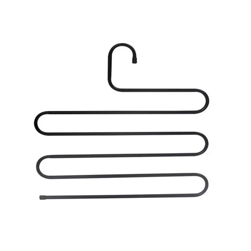 Suport pentru pantaloni magic cu mai multe straturi Suport pentru pantaloni în formă de S din oțel inoxidabil Suport multifuncțional anti-alunecare pentru pantaloni în stil pentru bărbați și femei