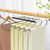 Višeslojni sklopivi stalak za hlače Kućna upotreba Čarobna bešavna kopča za hlače Skladištenje garderobe Goddess Vješalica za hlače Organizator ormara