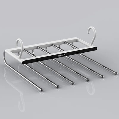 Višeslojni sklopivi stalak za hlače Kućna upotreba Čarobna bešavna kopča za hlače Skladištenje garderobe Goddess Vješalica za hlače Organizator ormara