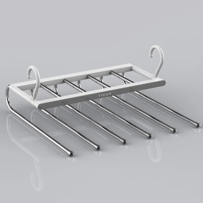 Višeslojni sklopivi stalak za hlače Kućna upotreba Čarobna bešavna kopča za hlače Skladištenje garderobe Goddess Vješalica za hlače Organizator ormara