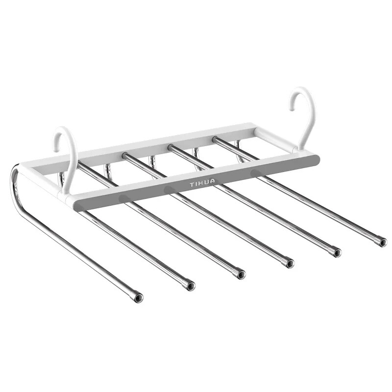 Višeslojni sklopivi stalak za hlače Kućna upotreba Čarobna bešavna kopča za hlače Skladištenje garderobe Goddess Vješalica za hlače Organizator ormara