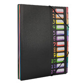 Органайзер за разширяване на папка с размер A4 Letter, 24 джоба, 240 листа, папка с дъгова подплата за дома, офиса, училище