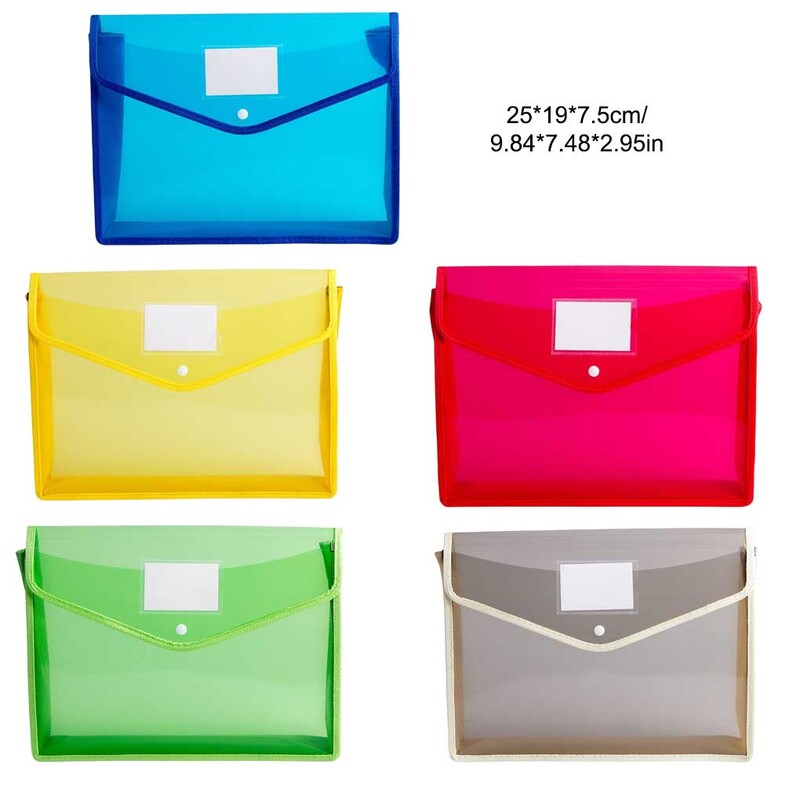 Plicuri din plastic B5 Dosare documente Geantă cu închidere rapidă Birou școlar