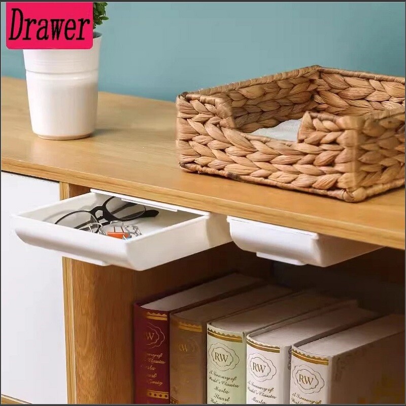 Samoljepljiva ladica za olovke ispod ladice stola Kutija za pohranu Skriveni organizator pisaćih materijala Stalak za olovke Uredski organizator za kućnu pohranu