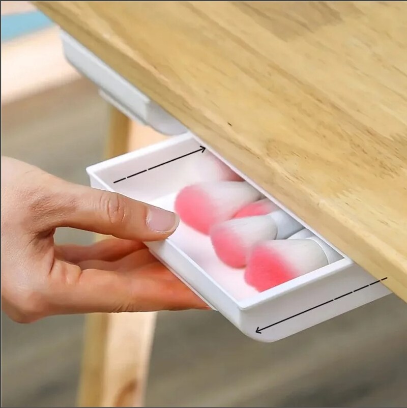 Samoljepljiva ladica za olovke ispod ladice stola Kutija za pohranu Skriveni organizator pisaćih materijala Stalak za olovke Uredski organizator za kućnu pohranu