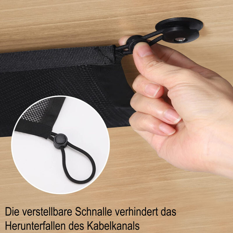 Buzunar de rețea cu prize cu 8 găuri, plasă de gestionare a cablurilor de sub birou, organizator de plasă de gestionare a cablurilor de sub masă, ascunzători flexibili de sârmă