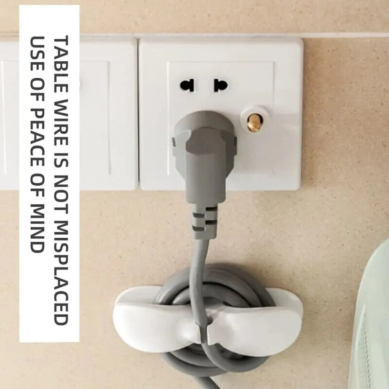 1/5/10/20 buc. Clemă de cablu Organizator de cabluri de depozitare Înfășurator de cabluri de uz casnic Organizator de cabluri de alimentare Clip de fixare Fixare priză de bucătărie