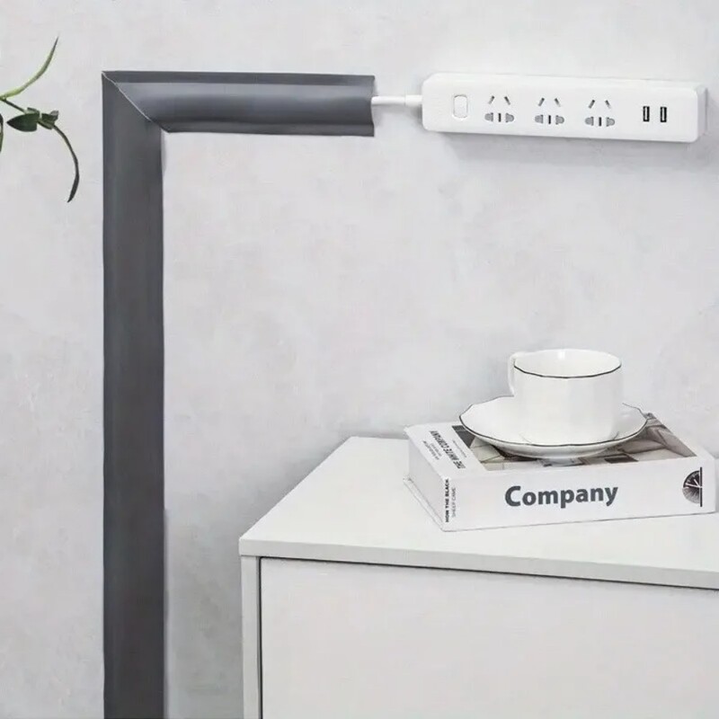 1PC 3M PVC, montat la suprafață, tavă de cablu autoadeziv, acoperire anti-treptare, suprafață decorativă, conductă de sârmă expusă