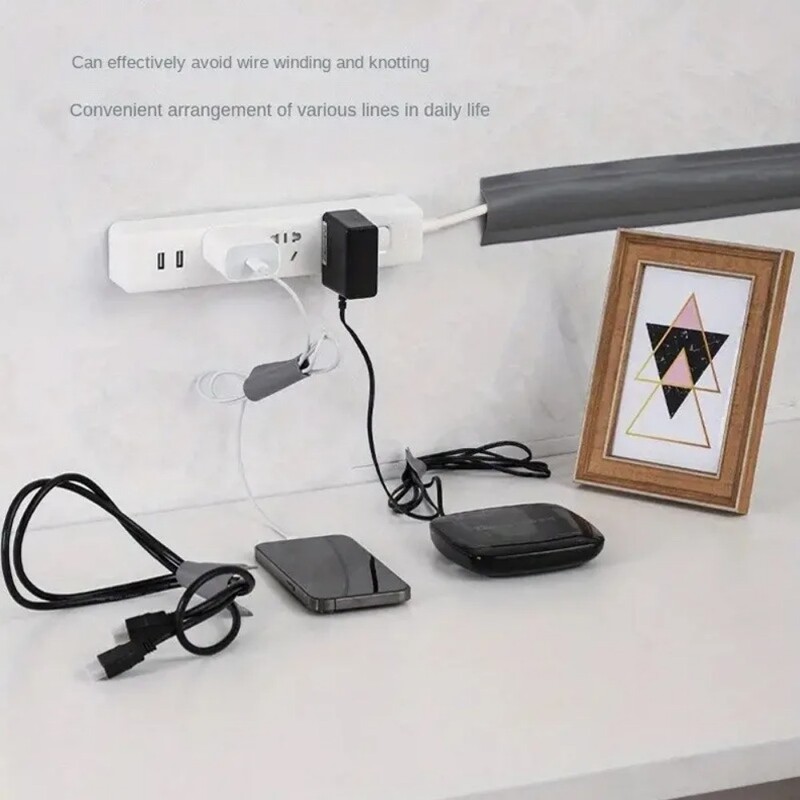 1PC 3M PVC, montat la suprafață, tavă de cablu autoadeziv, acoperire anti-treptare, suprafață decorativă, conductă de sârmă expusă