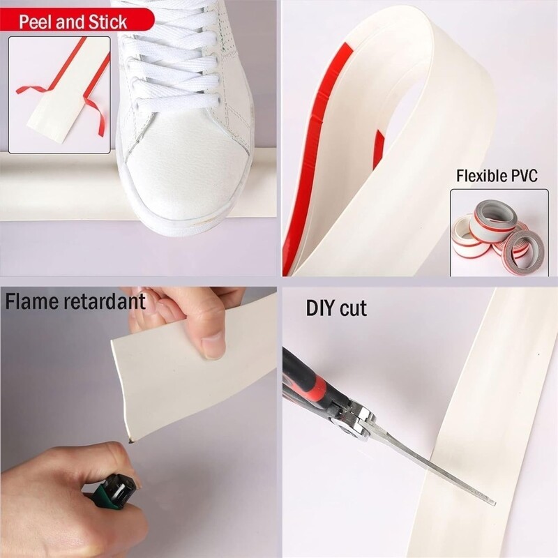 1PC 3M PVC, montat la suprafață, tavă de cablu autoadeziv, acoperire anti-treptare, suprafață decorativă, conductă de sârmă expusă