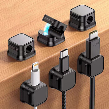 Magnetic Mouse Wire Organizer Επιτραπέζιο Clip Protector Καλώδιο Winder Row Plug Αυτοκόλλητη σταθερή βάση USB γραμμής φόρτισης