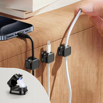 Magnetic Mouse Wire Organizer Επιτραπέζιο Clip Protector Καλώδιο Winder Row Plug Αυτοκόλλητη σταθερή βάση USB γραμμής φόρτισης