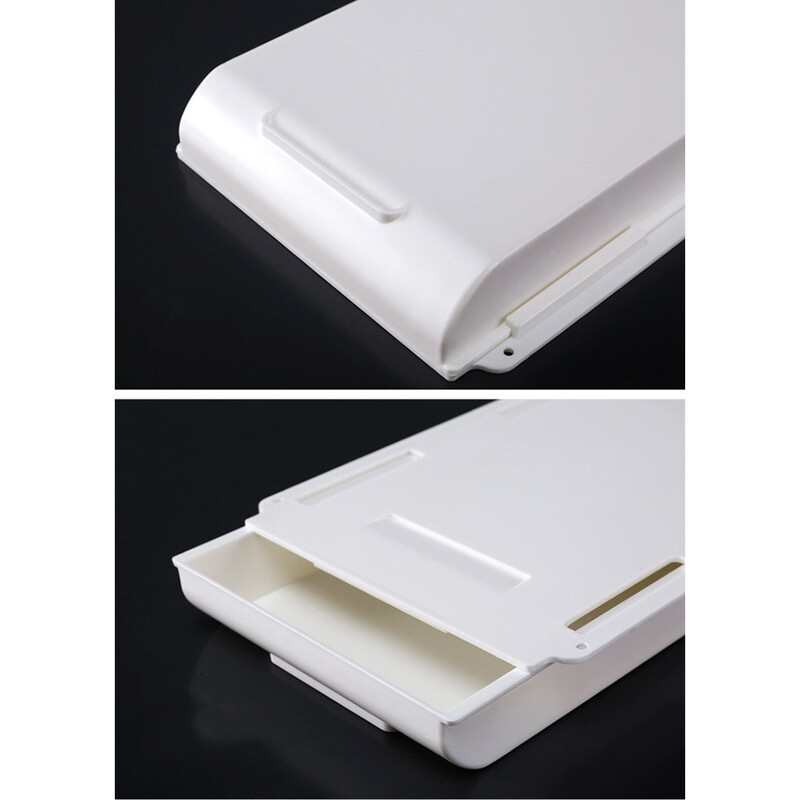 Pašlīmējošs zīmuļu paliktnis zem rakstāmgalda atvilktnes uzglabāšanas kastes slēptās kancelejas preču organizatora statīvs pildspalvām Biroja mājas uzglabāšanas organizators