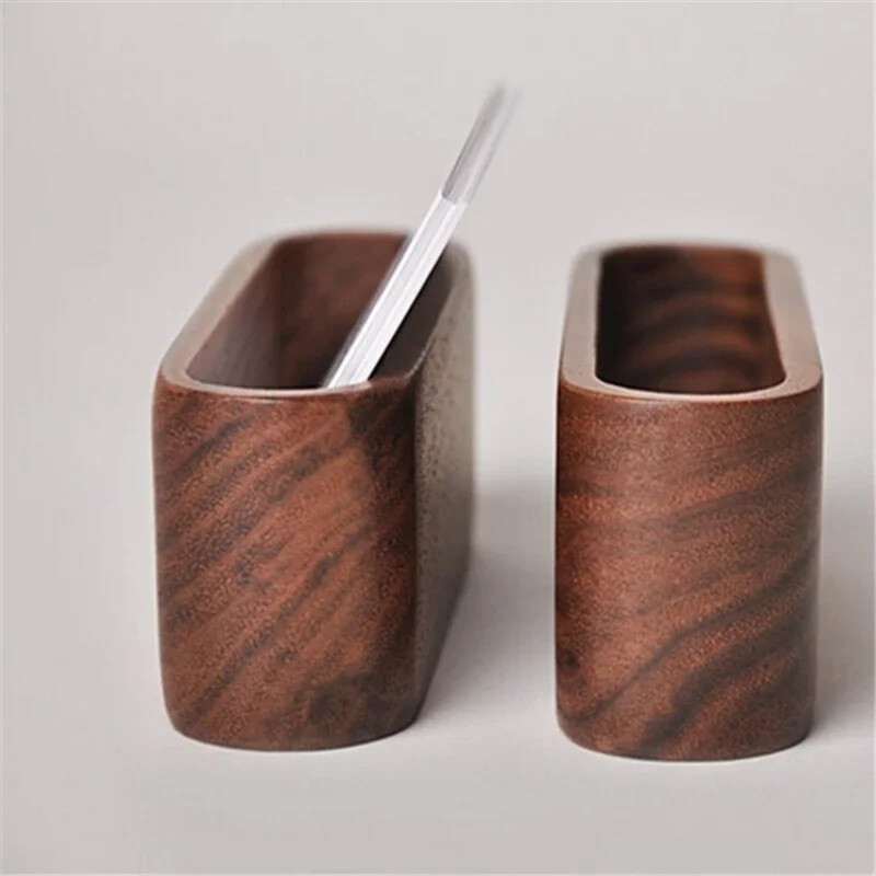 Drveni držač posjetnica s utorom za olovku za stol, drveni zaslon, poslovni podsjetnik, kutija za ured, stolna ploča, novo