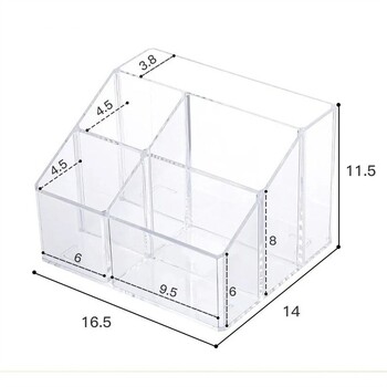 Clear Desk Stand Θήκη Μπάνιου Βούρτσα Μακιγιάζ Οργάνωση Multifunction Stationery Organizer 5Grid Κουτί αποθήκευσης μολυβιού μεγάλης χωρητικότητας