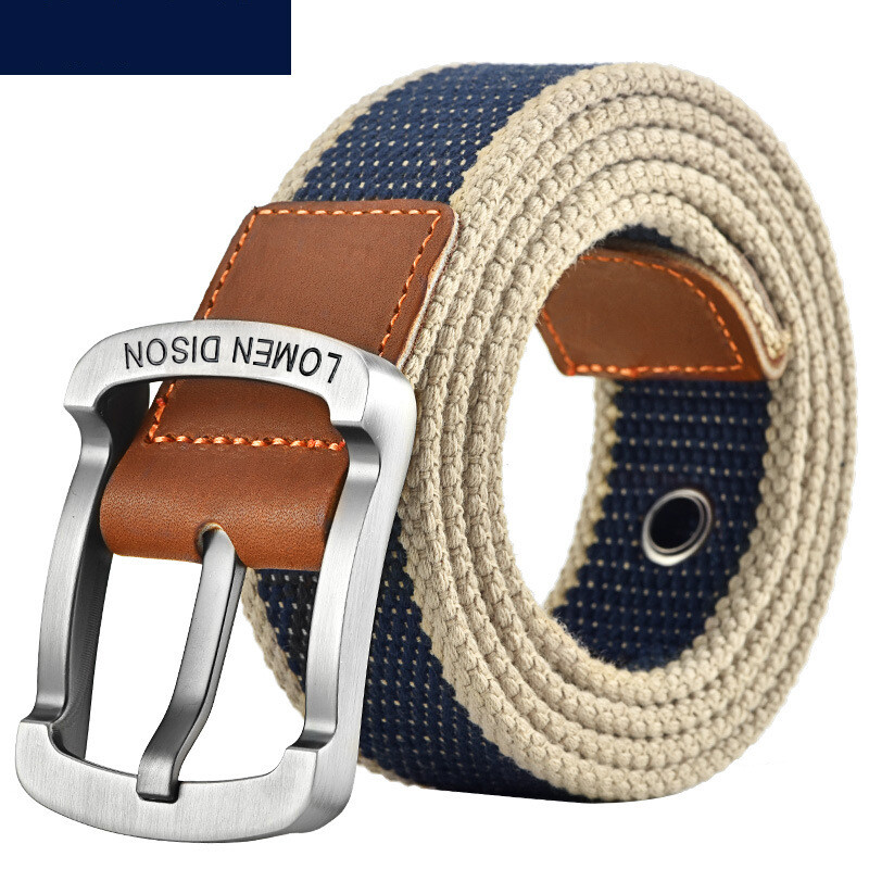 Curea de pânză, centură pentru bărbați și femei, centură pentru pantaloni casual, stil coreean, cataramă pentru student, centură militară pentru tineret pentru antrenament în aer liber