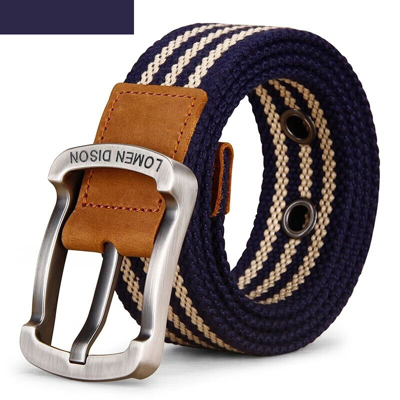 Curea de pânză, centură pentru bărbați și femei, centură pentru pantaloni casual, stil coreean, cataramă pentru student, centură militară pentru tineret pentru antrenament în aer liber