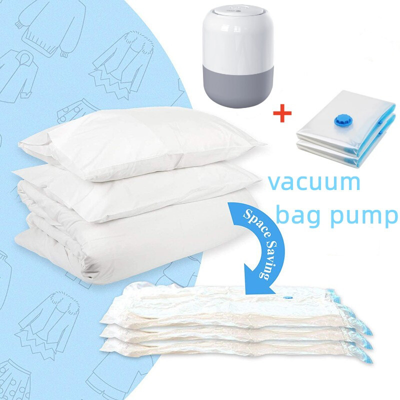 Vakuuminis kompresinis maišelis elektrinis siurblys siurbimo siurblys Mini vakuuminis sandariklis Mašinos vietos taupymas drabužiams Maisto organizatorius