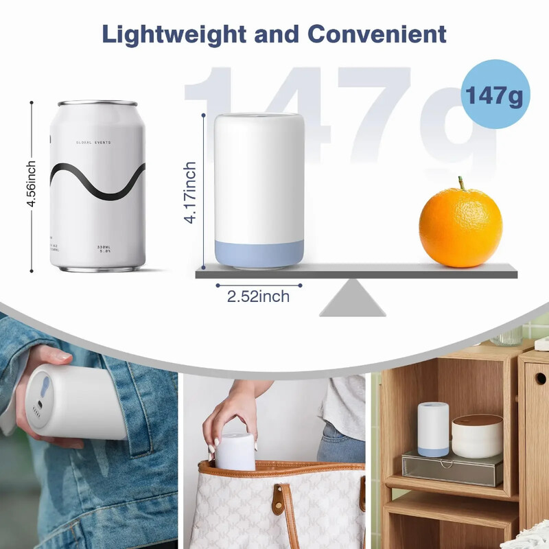 Pompă de aer portabilă, mini pompă de aer cu baterie electrică fără fir, pompă de saltea de călătorie pentru inel de înot, saci de depozitare în vid pentru haine