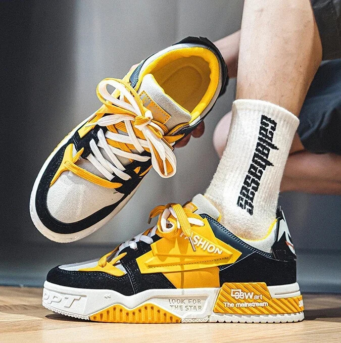 Pantofi noi pentru bărbați, pantofi de skateboard la modă, pantofi de alergat ocazional în aer liber pentru bărbați, cu platformă cu șireturi, pantofi de tenis, Zapatillas Hombre