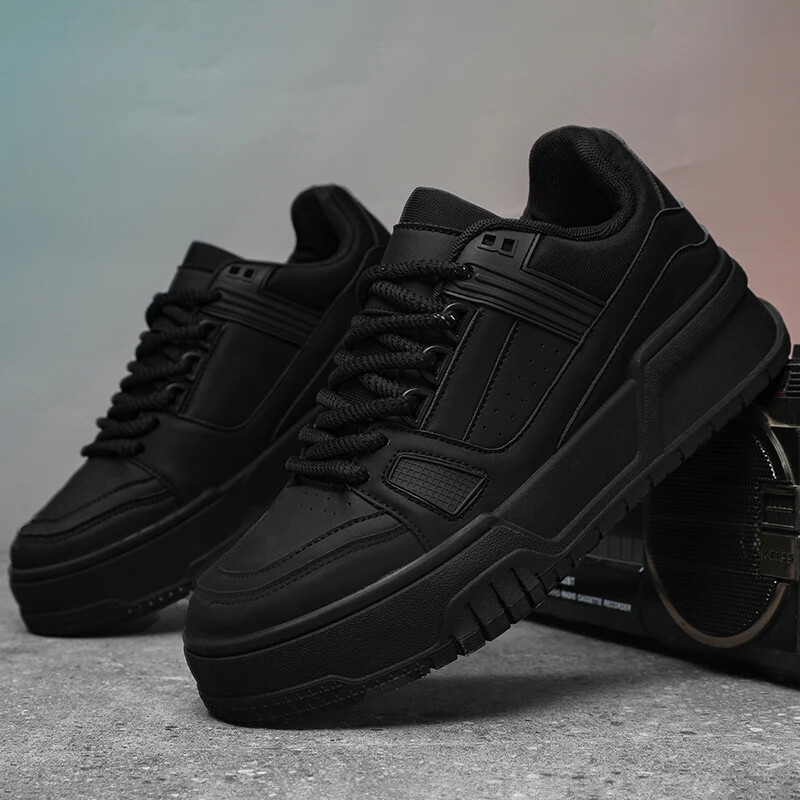 Klasične muške zimske tenisice s platformom Udobne kožne cipele za skateboarding Muške bijele tenisice na vezanje Muške Zapatillas De Skate