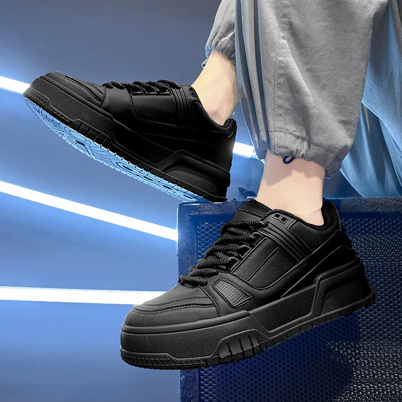 Klasične muške zimske tenisice s platformom Udobne kožne cipele za skateboarding Muške bijele tenisice na vezanje Muške Zapatillas De Skate