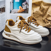 Nove muške sportske cipele za slobodno vrijeme, moderne i svestrane, niske trendi muške cipele, bijele cipele s debelim potplatom, prikladne za sportske cipele na otvorenom