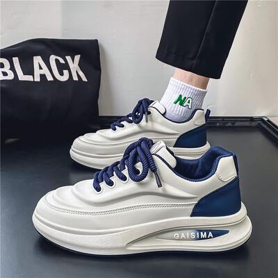 Nove muške sportske cipele za slobodno vrijeme, moderne i svestrane, niske trendi muške cipele, bijele cipele s debelim potplatom, prikladne za sportske cipele na otvorenom