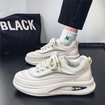 Nove muške sportske cipele za slobodno vrijeme, moderne i svestrane, niske trendi muške cipele, bijele cipele s debelim potplatom, prikladne za sportske cipele na otvorenom