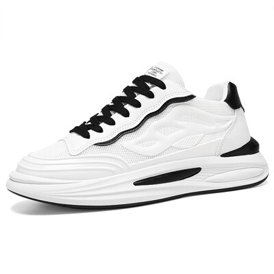 Dizajnerske modne bijele muške ležerne tenisice za van, prozračne, lagane tenisice za trčanje, udobne tenisice na platformi