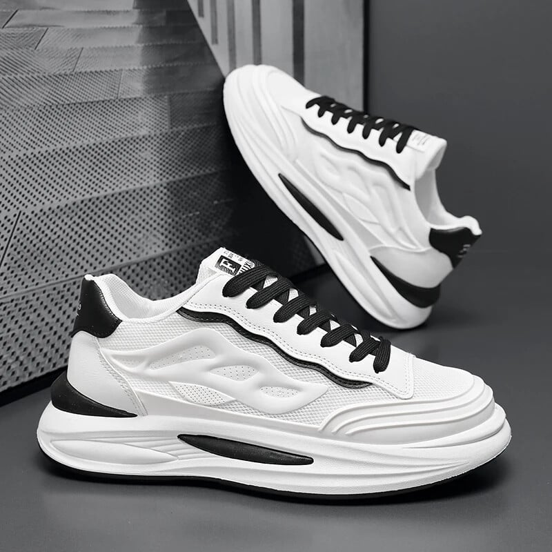 Dizajnerske modne bijele muške ležerne tenisice za van, prozračne, lagane tenisice za trčanje, udobne tenisice na platformi