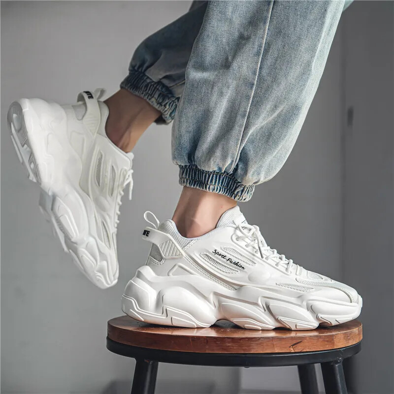 Pantofi sport originali pentru bărbați, pantofi de designer de tendințe, pantofi pentru bărbați, cu talpă groasă, cu șireturi, pantofi de bord, pantofi de alergare rapid de marcă originală de tenis