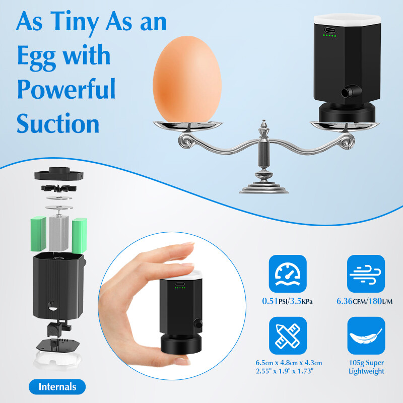 Laidelis elektrinis oro siurblys universaliems vakuuminiams laikymo krepšiams Įkraunamas kelioninis sandarinimo maišelio siurblys kompresiniams drabužių lagaminams