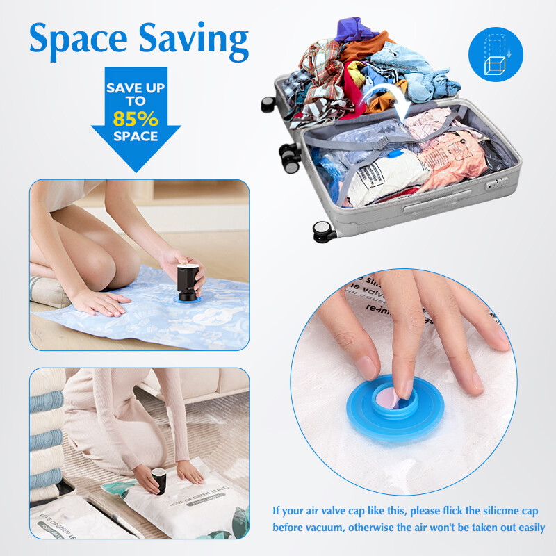 Laidelis elektrinis oro siurblys universaliems vakuuminiams laikymo krepšiams Įkraunamas kelioninis sandarinimo maišelio siurblys kompresiniams drabužių lagaminams