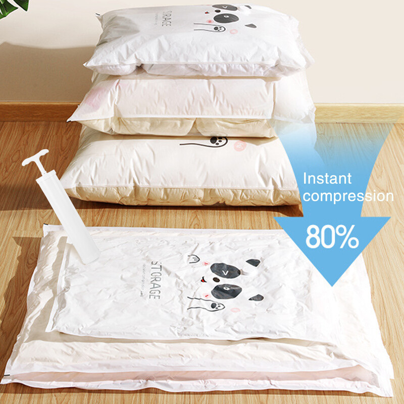 Nešiojami saugojimo maišeliai Rankinis siurblys Rankinis maisto sandarinimo maišelis Kompresinis siurblys tinka namų drabužių spinta Maisto drabužių sandariklis laikymo reikmenys