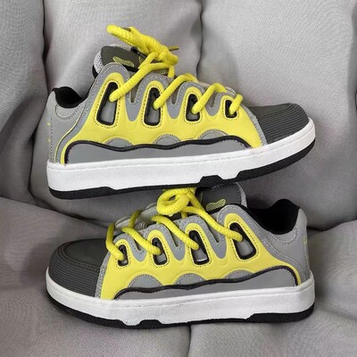 Pantofi groși Bărbați Femei 2024Nou Casual Pantofi comozi cu platformă Moda Talpă groasă Pantofi de pâine VulcanizeShoe Plus mărimea 36-44