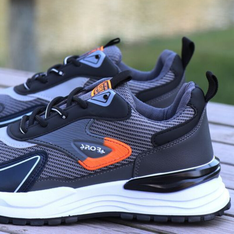 Мъжки маратонки Летни мрежести дишащи ежедневни обувки Модни външни леки обувки за ходене Бели неплъзгащи се тенис обувки