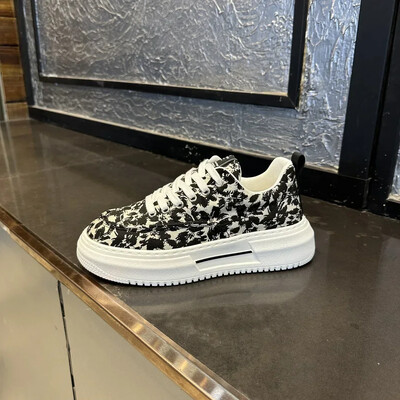 Мъжки обувки за свободното време с пролетна/есенна платнена повърхност, дишащи, универсални, нехлъзгащи се бордови обувки с плоско дъно, спортни мъжки обувки