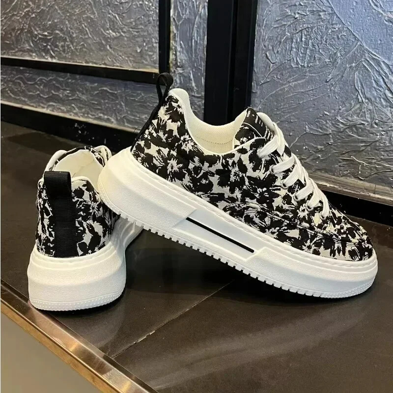 Мъжки обувки за свободното време с пролетна/есенна платнена повърхност, дишащи, универсални, нехлъзгащи се бордови обувки с плоско дъно, спортни мъжки обувки