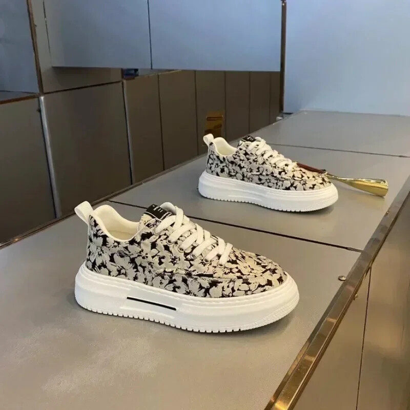 Мъжки обувки за свободното време с пролетна/есенна платнена повърхност, дишащи, универсални, нехлъзгащи се бордови обувки с плоско дъно, спортни мъжки обувки