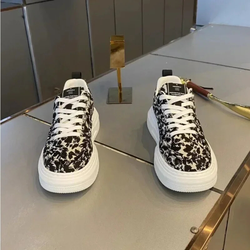 Мъжки обувки за свободното време с пролетна/есенна платнена повърхност, дишащи, универсални, нехлъзгащи се бордови обувки с плоско дъно, спортни мъжки обувки