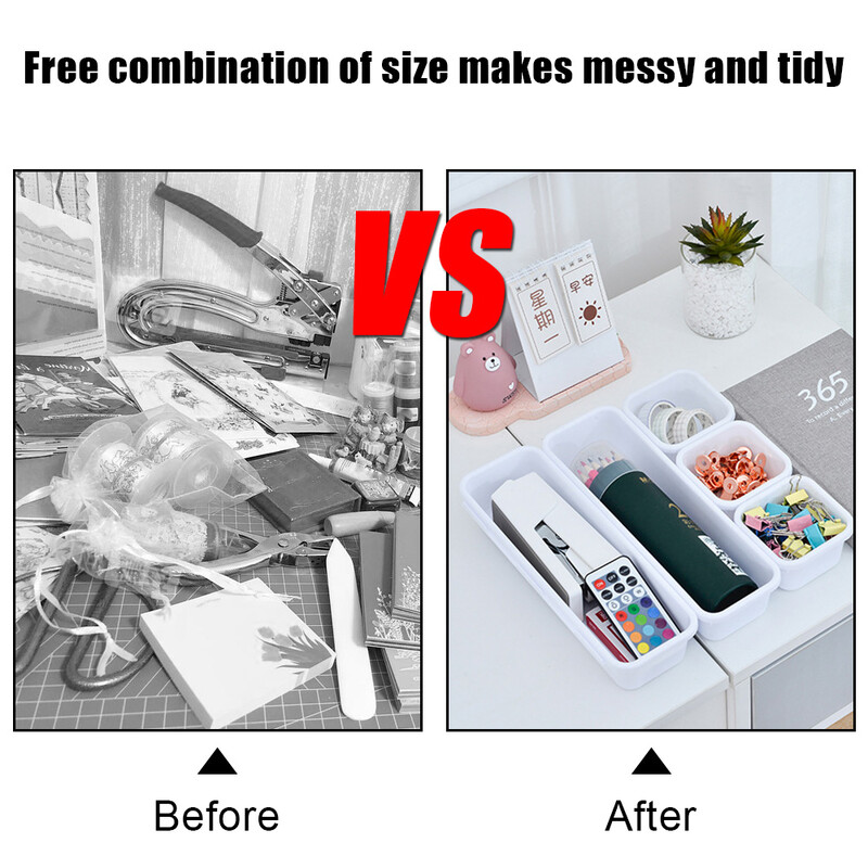 Ladica za pohranu Kutija za pohranu Kuhinja Kupaonica Posude za pohranu Navlaka za ormar Držač za nakit 8 kom/set Kutija za organizator šminke