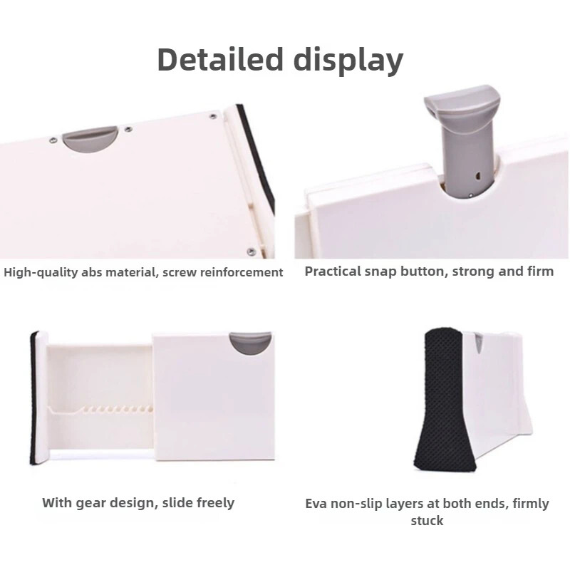 Sertare de depozitare reglabile despărțitor sertar retractabil din plastic Suport despărțitor de uz casnic clapa organizator de bucătărie
