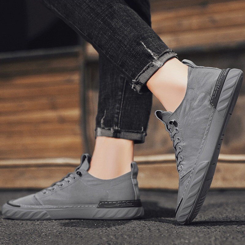 Pantofi de înaltă calitate, de mătase de gheață, respirabili, 2024, de culoare uni, pantofi de mers la modă, pantofi ușori pentru bărbați, pantofi de bărbat