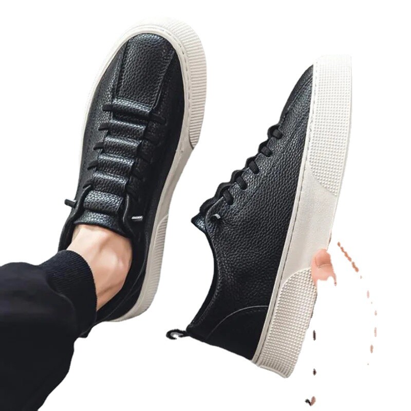 Бели маратонки за мъже Пролетна мода 2024 г. Ежедневни мъжки спортни обувки с връзки и кръгли пръсти, плоски мъжки обувки за бягане Zapatillas Deportivas Hombre