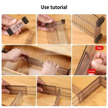 Ρυθμιζόμενο διαμέρισμα συρταριού Clapboard DIY Durable Storage Organizer συρτάρι ντουλάπα organizer συρτάρια αποθήκευσης