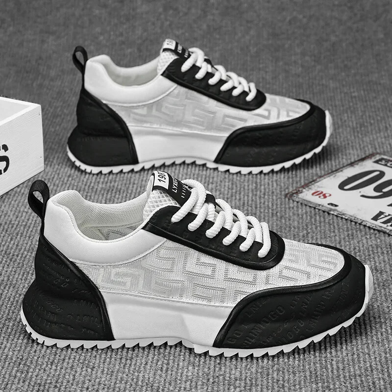 Мъжки масивни маратонки Дизайнерски ежедневни обувки Дишащи спортни маратонки за мъже Вулканизирани обувки с връзки Голям размер44