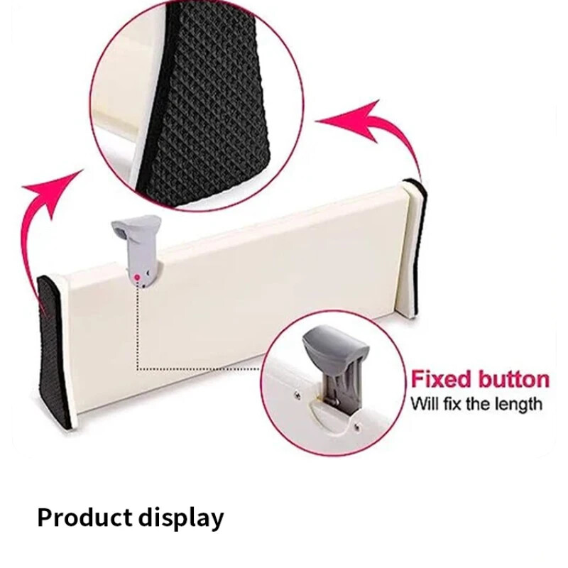 T Stalčių pertvara Reguliuojami namų organizavimo pertvarai balti plastikiniai pertvarų laikikliai Kūrybiški ištraukiami stalčių pertvarai