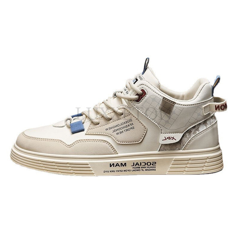 Ležerne nove muške cipele Muške tenisice Raznobojne ravne cipele Dizajnerske modne vanjske trendi visoke cipele Muške vulkanizirane cipele